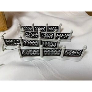Vintage Dept 56 Heritage Village Wrought Iron Fence 4 Pieces #5999-4
